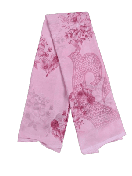 Pink Floral Print Georgette Saree With Blouse view 2