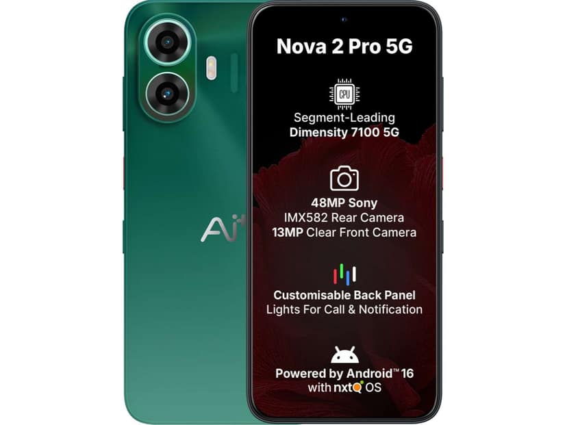 Ai+ Nova 2 Pro 5G Smartphone, 8GB RAM, 128GB Storage - Green