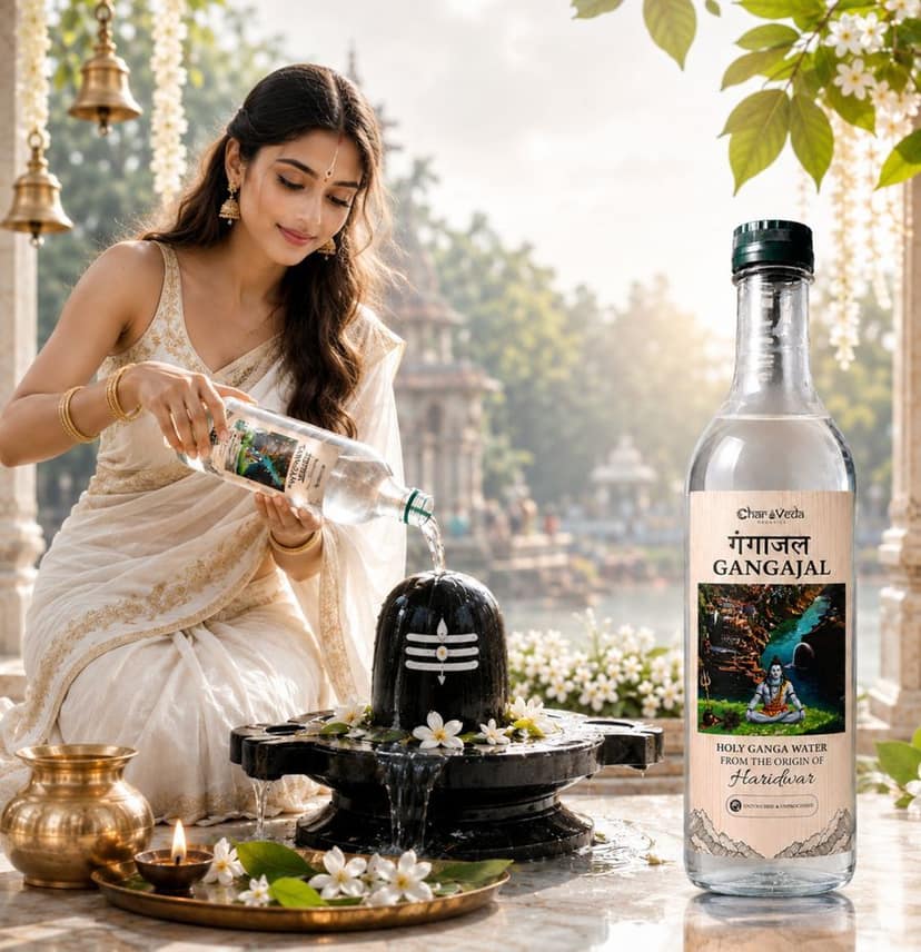 GANGAJAL 2 LTR | 100% ORIGINAL FROM HAR KI PAURI(HARIDWAR) PREMIUM BOTTLE - 2 kg - One glass bottle view 3