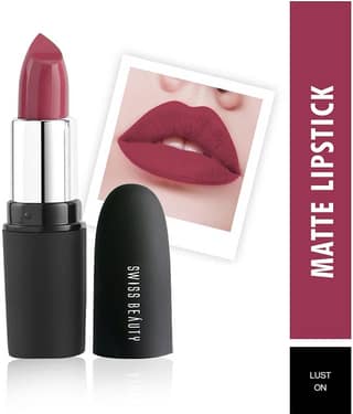 Swiss Beauty Matte Lipstick (Velvet Maroon), 3.8gm