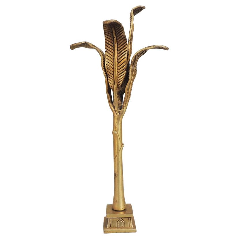 Brass Banana Tree Table Showpiece - Traditional Decor Art, Height : 11 Inch (BSMAS1344 B) view 3