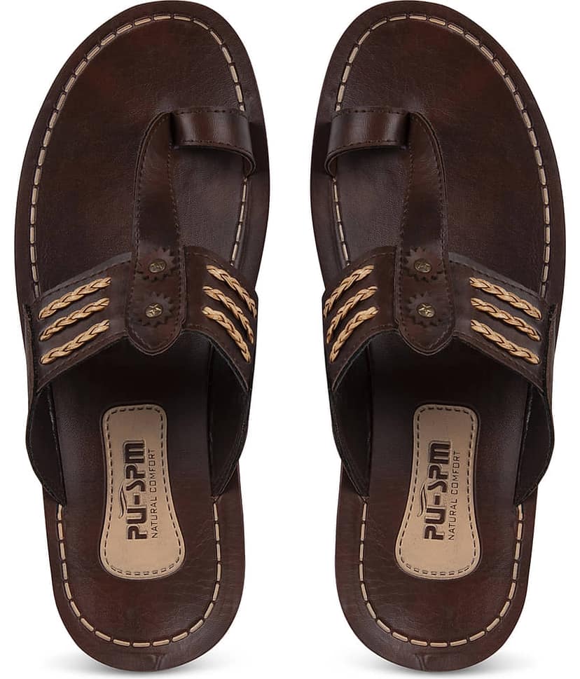 PU-SPM Brown Men's Daily Slipper
