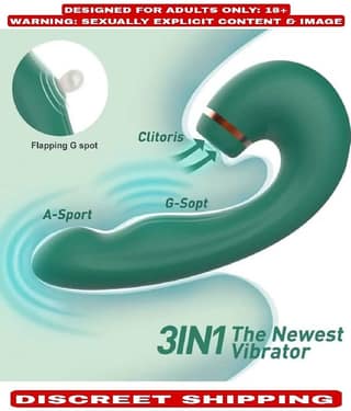 3 IN 1 WIRELESS FEMALE PULSATING SUCKING VIBRATOR, VAGINAL DILDO, CLITORIS, ORGASM MASSAGER SUITABLE FOR WOMEN WITH MAGNET USB CHARGING OPTION ADULT EROTIC SEX TOYS