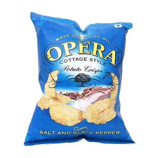 Opera Cottage Style Potato Crisps - Salt And Black Pepper, 55 g Pouch