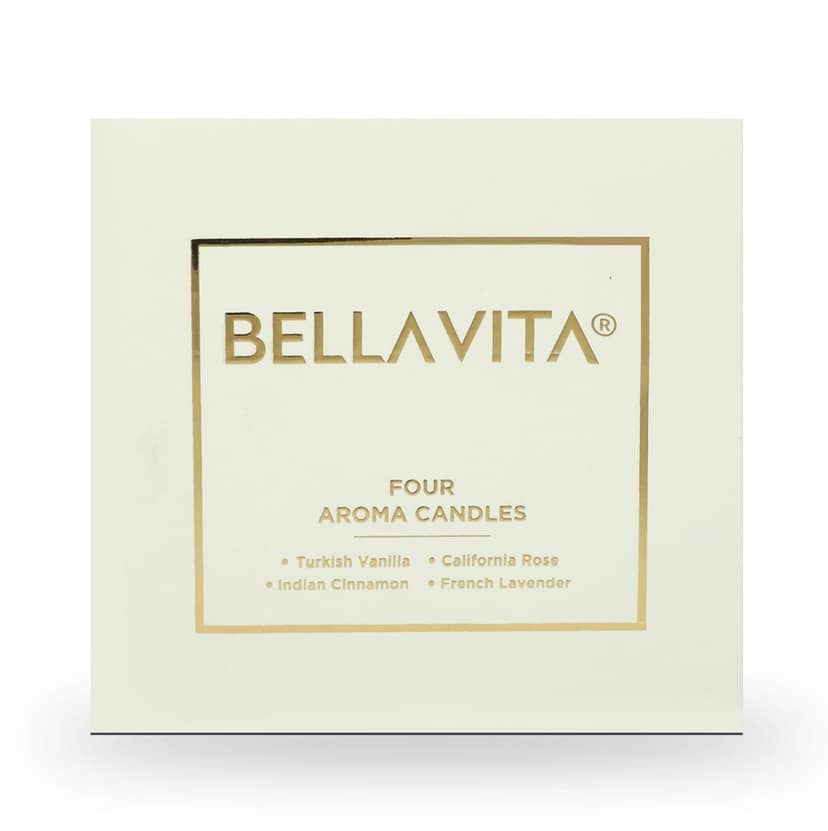 Bella Vita Organic Vanilla Candles - Cinnamon Lavender & Rose Aroma view 2