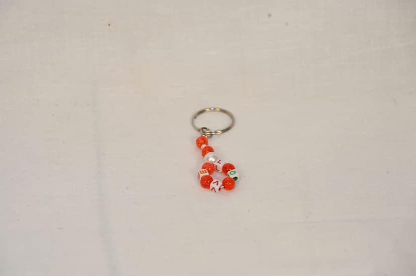 Beaded Keyring with LOVE Charm view 2