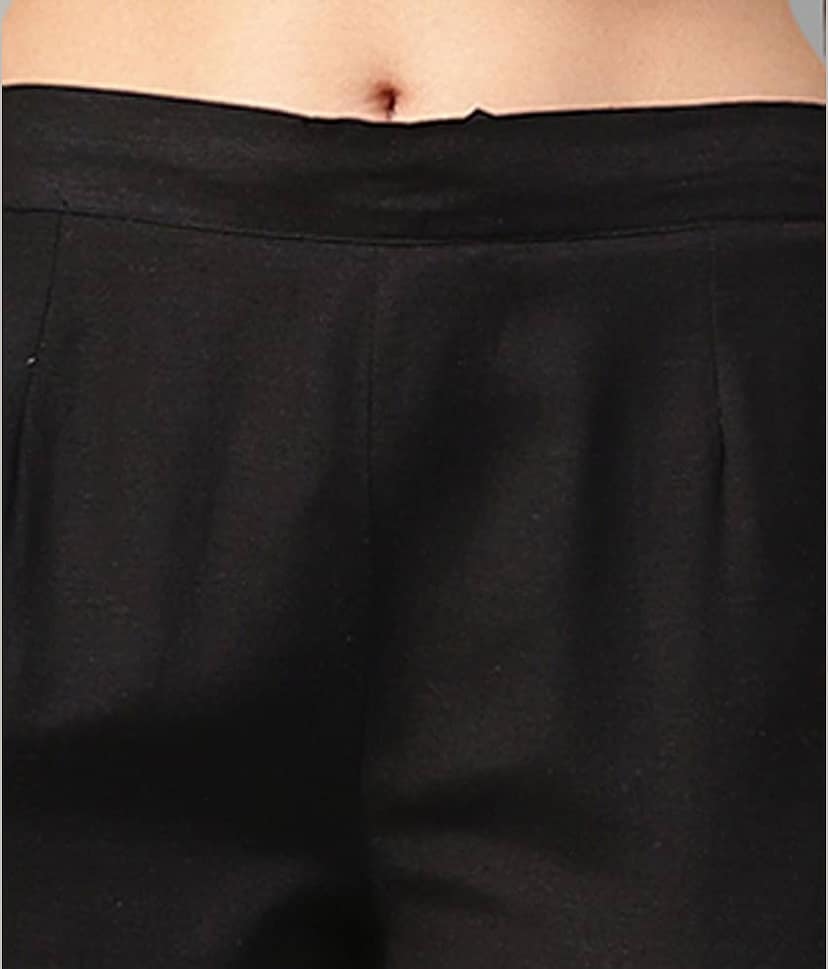Juniper - Black Rayon Slim Fit Women's Casual Pants ( Pack of 1 ) view 2