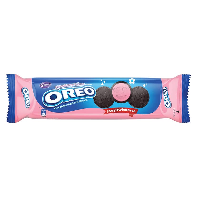 Cadbury Oreo Strawberry Creme Biscuit, 120 G view 2