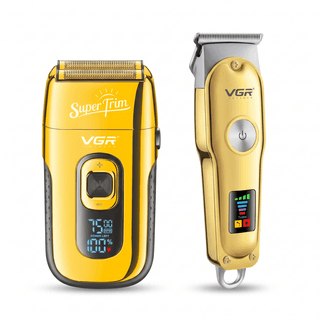VGR V-332 Foil Shaver & V-290 Hair Trimmer Professional Grooming Combo, Gold