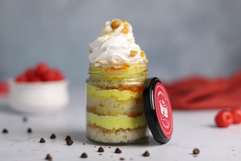 Butterscotch jar cake
