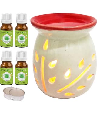 Peepalcomm Ceramic Aroma Oils & Diffusers Set - Pack of 7