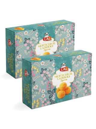 Lal Sweets Motichur Laddoo 400g (Pack of 2) || Boondi Laddoo || Indian Traditional Laddoo