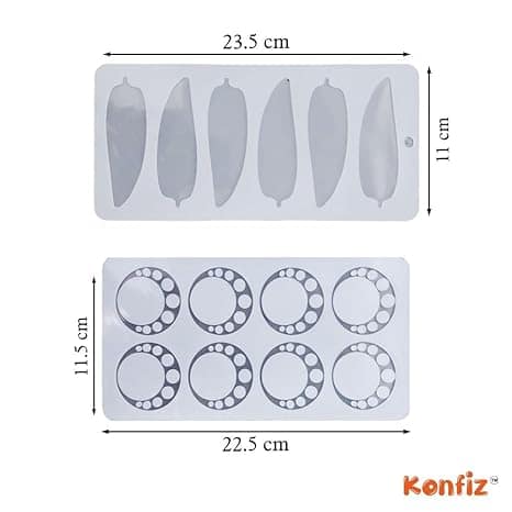Chocolate Mould For Garnishing Cake, Silicone Baking Molds For Cake,Gummy & Jello, Pack of 2 view 2