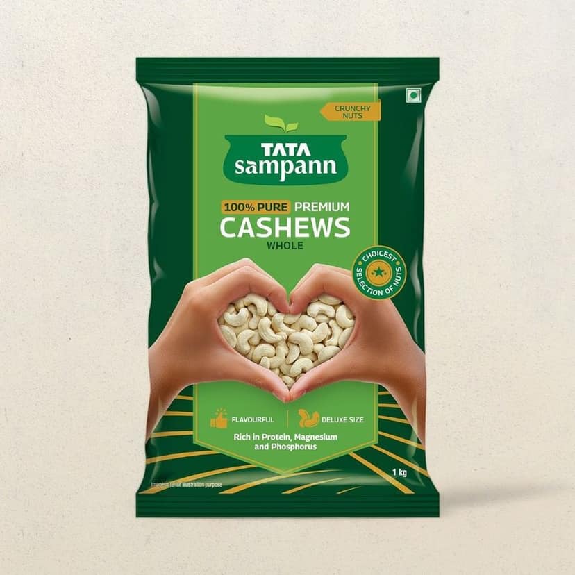 Tata Sampann 100% Pure Premium Cashews/Kaju Whole