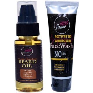 INDOPOWER ADd246-ABSOLUTE NOURISHMENT BEARD OIL 30ml. + ACTIVATED CHARCOAL FACEWASH 100g.
