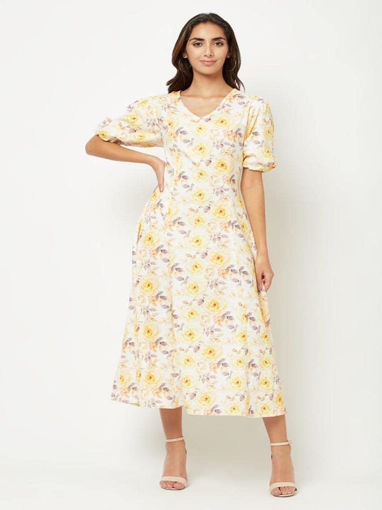 Blossoming Linen Maxi Dress view 2