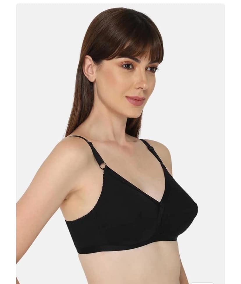 FASHION BONES Women's Cotton Cross Bra | Full Coverage, Non-Padded | Daily Use Cotton Bra | White & Beige | Combo (Pack of 2) view 7