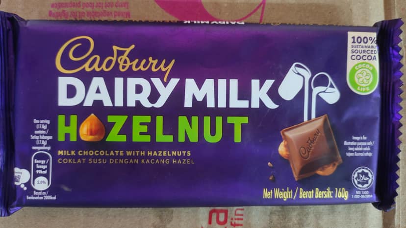 Cadbury dairy milk chocolate hazelnut