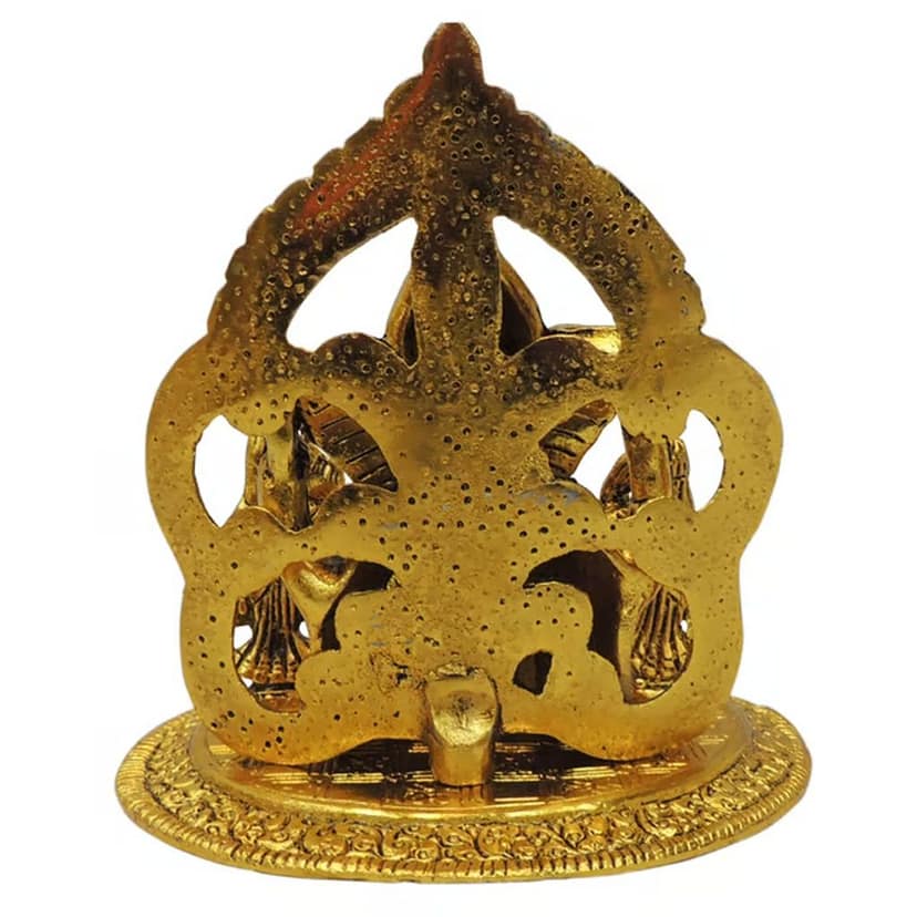 Aluminium Showpiece Ganesh Ji Statue, Height : 5.7 Inch (ASMAS478 G) view 3