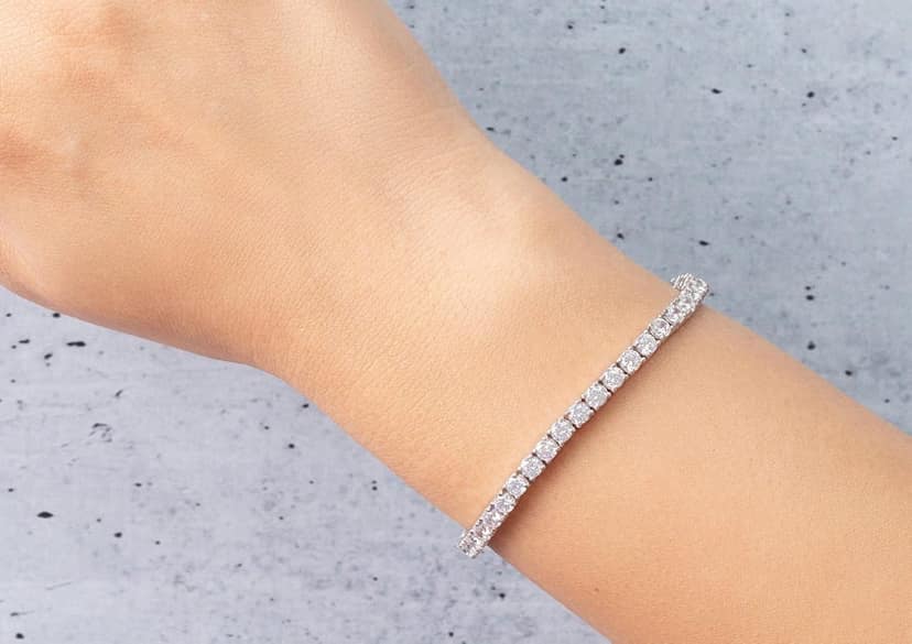 Charming Round Tennis Bracelet view 6