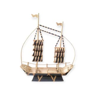 DECORATIVE WOODEN SHIP MODEL