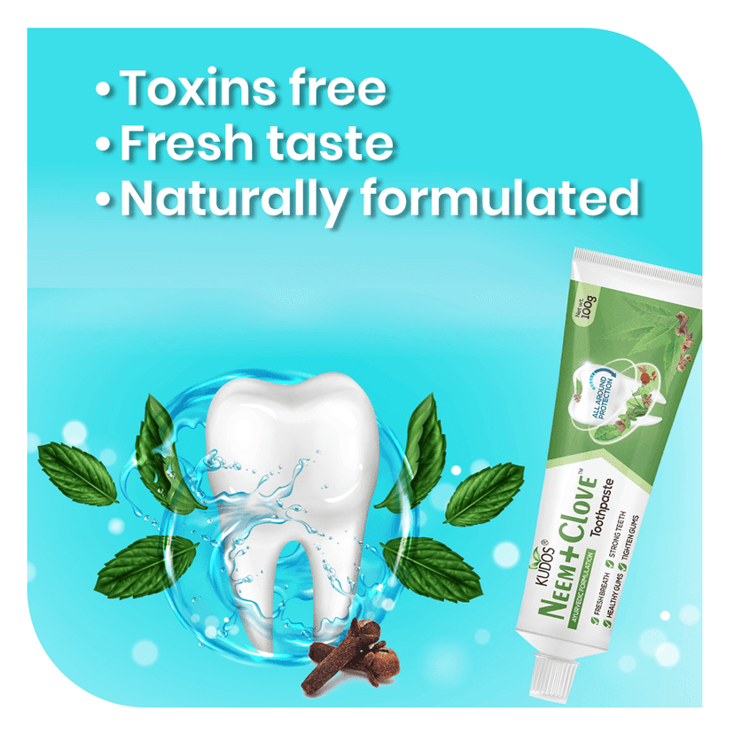Kudos Neem + Clove Toothpaste | Multi-Benefit Toothpaste | 100 gm view 4