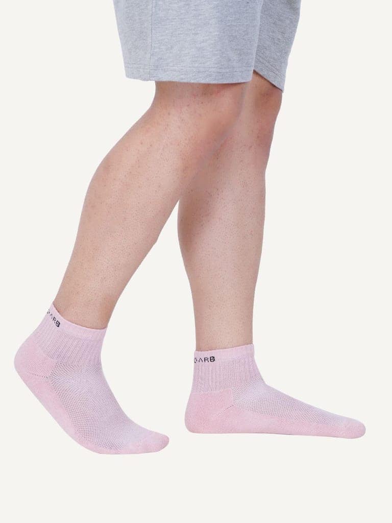 AirGarb Premium Cotton Cushioned High Ankle Socks Pack of 6 - HA6P3D3 (Free Size) Multi Color view 2