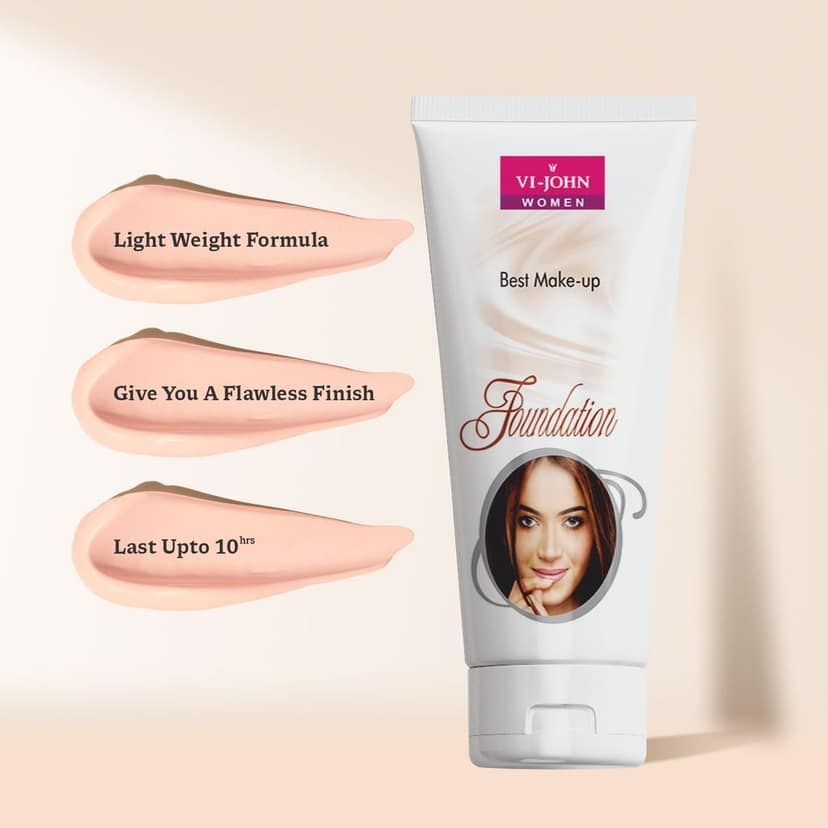 Vi-John Foundation Tube 60Gm (Pack of 12) view 4