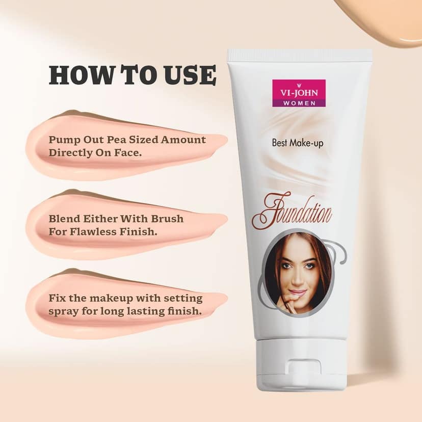 Vi-John Foundation Tube 60Gm (Pack of 12) view 6