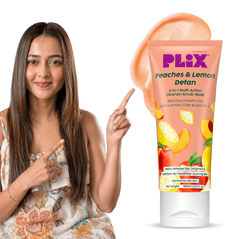 Peaches & Lemon Detan 3-in-1 Multi-Action Cleanse-Scrub-Mask __Starter Pack__