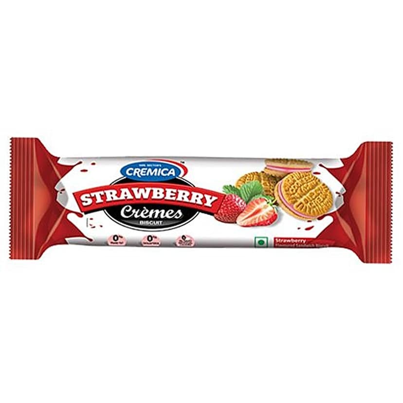 Cremica Cream Biscuit - Premium Strawberry, 150 g