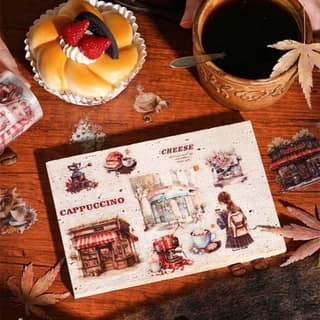 Coffee Aroma Themed PET Decorative Tape Set