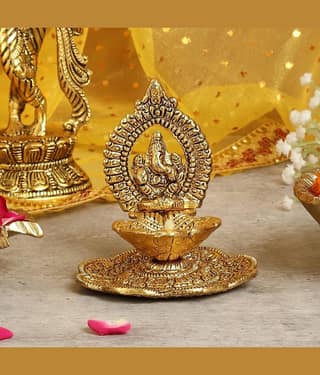 ServDharm Aluminium Table Diya - Pack of 1