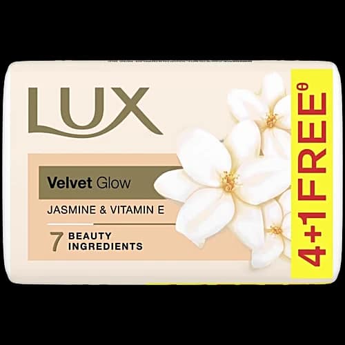 Lux Jasmine & Vitamin E Soap Bar, For Soft Glowing Skin With 7 Beauty Ingredients, 100 G (Pack Of 4)