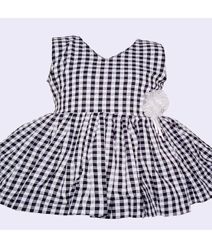 harshvardhanmart.com Cotton A-line Dress For Girls ( Pack of 1 , Black ) view 2