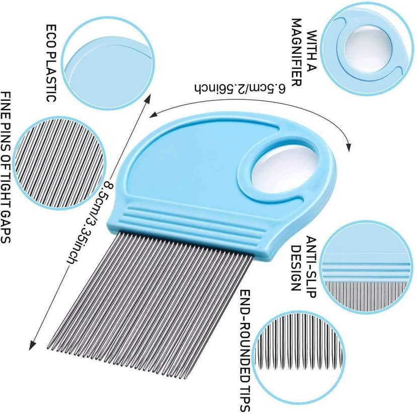 Q D Lice Nit Eggs Dust Dendruff Remover comb Hair Kangi Ju Leekh Pack of 2. One for Lice, Second for Small Eggs Nit Men Women School Kids Girls Boys And Pets view 5