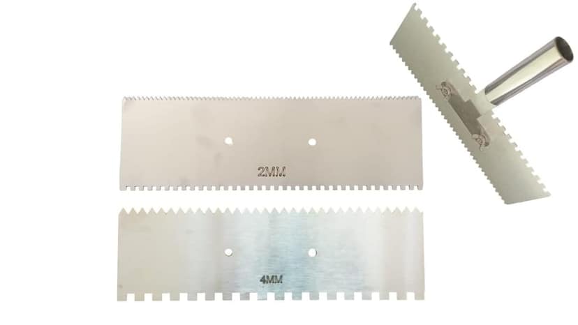 MD Style Square Notch Metal Trowel Fix Thickness for Flexible Resin Spreader Set, Reusable Trowel Scrapers for Epoxy, Fillers, Putty,Spackling Paste