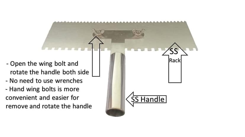 MD Style Square Notch Metal Trowel Fix Thickness for Flexible Resin Spreader Set, Reusable Trowel Scrapers for Epoxy, Fillers, Putty,Spackling Paste view 3