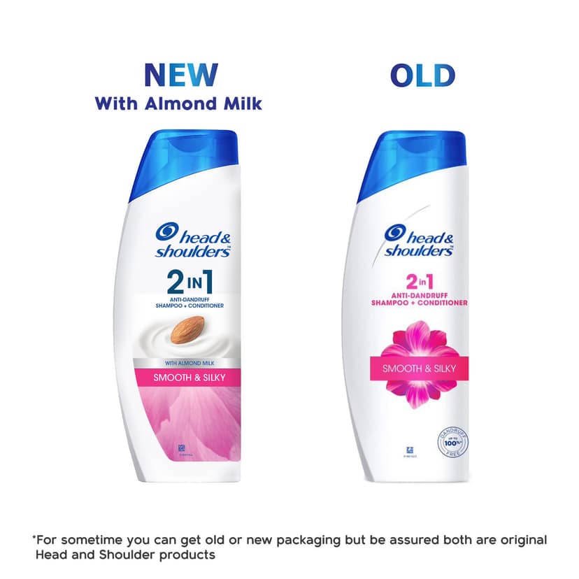 Head & Shoulders 2-In-1 Smooth And Silky Anti Dandruff Shampoo + Conditioner For Women & Men view 2