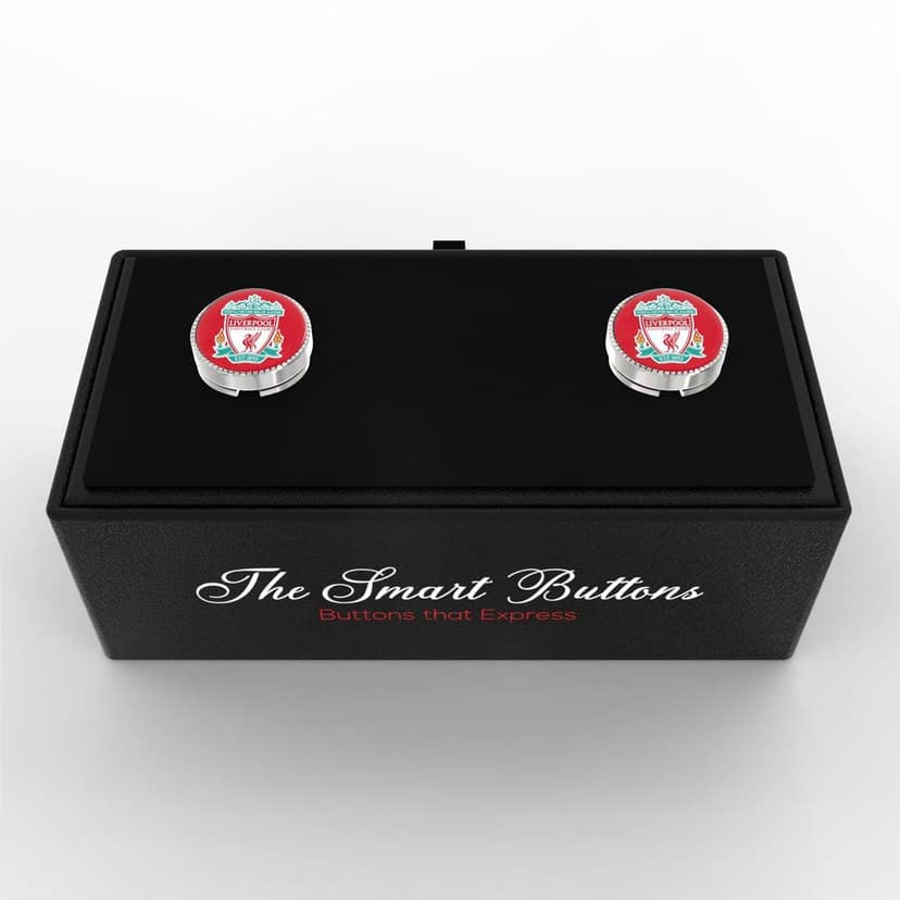 The Smart Buttons - Shirt Button Cover Cufflinks for Men - Liverpool FC Style view 3