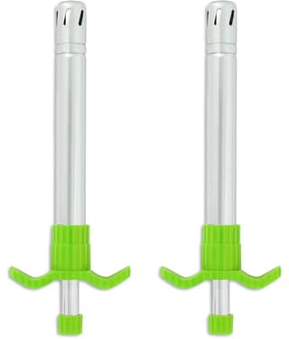 HomePro Gas Lighter Stainless Steel Green Pack of 2