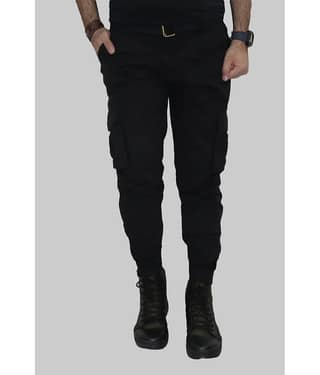 Urban Legends Regular Flat Men's Cargos - Black ( Pack of 1 )