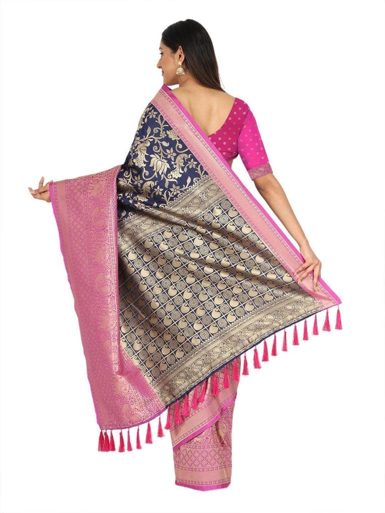 Designer heavy Weaving Work Banrasi Silk Saree view 2