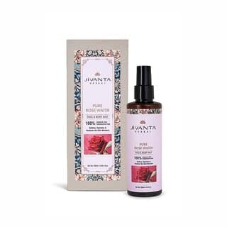 Jivanta Herbal Pure Rose Water Natural Gulab Jal Facial Toner, Hydrate Soothe Skin No Preservatives