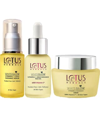 Lotus Herbals WhiteGlow Vitamin-C Radiance Cream 50 , Face Serum 30ml , Face Oil 15ml (Packof 3)
