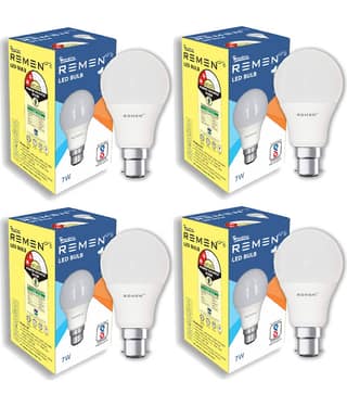 Remen Led Lites - 7W Cool Day Light LED Bulb ( Pack of 4 )