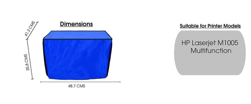 Palap Super Premium Dust Proof Printer Cover for HP Laserjet M1005 Multifunction (Blue ;48.7 x 41.3 x 35.8 Cms) view 6