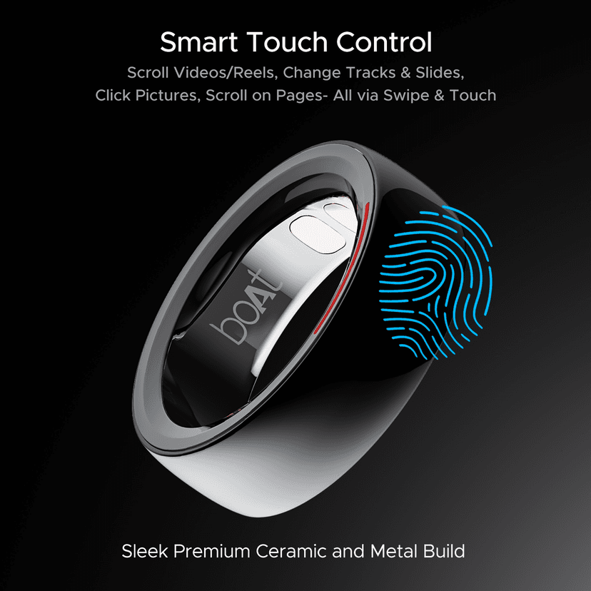 boAt Smart Ring | Smart Ring with Smart Activity Tracking, Heart Rate Monitoring, Smart Touch Control, Smart Charging 11 view 2