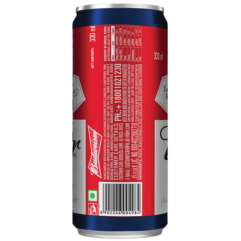 Budweiser 0.0 Non-Alcoholic Beer, 330 Ml Can view 2