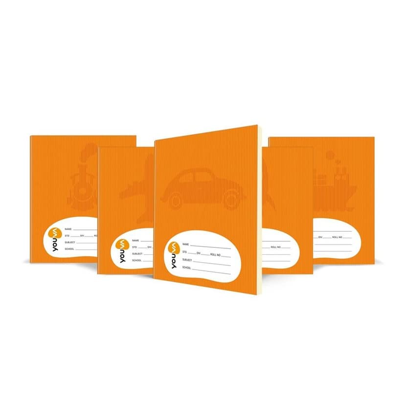 Navneet Youva | Full Bound with Hard cover | Brown Note Book for school students | Regular Size 15.5 cm x 18.8 cm | Red & Blue (With Box) | 76 Pages | Pack of 12 view 7